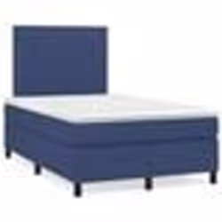 vidaXL Sommier à lattes de lit matelas et LED bleu 120x190 cm tissu - 120 x 190 cm