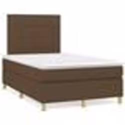 vidaXL Sommier à lattes de lit matelas et LED marron foncé 120x190 cm - 120 x 190 cm