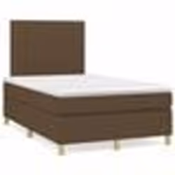 vidaXL Sommier à lattes de lit matelas et LED marron foncé 120x190 cm - 120 x 190 cm