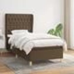 vidaXL Sommier à lattes de lit matelas et LED taupe 120x190 cm tissu - 120 x 190 cm