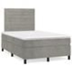 vidaXL Sommier à lattes de lit avec matelas LED gris clair 120x190 cm - 120 x 190 cm