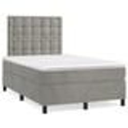 vidaXL Sommier à lattes de lit avec matelas LED gris clair 120x190 cm - 120 x 190 cm
