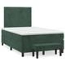 vidaXL Sommier à lattes de lit avec matelas vert foncé 120x190 cm - 120 x 190 cm