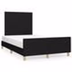 vidaXL Cadre de lit sans matelas noir 120x190 cm tissu - 120 x 190 cm
