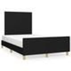 vidaXL Cadre de lit sans matelas noir 120x190 cm tissu - 120 x 190 cm