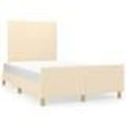 vidaXL Cadre de lit sans matelas crème 120x190 cm tissu - 120 x 190 cm
