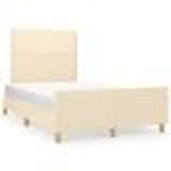 vidaXL Cadre de lit sans matelas crème 120x190 cm tissu - 120 x 190 cm