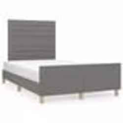 vidaXL Cadre de lit sans matelas gris foncé 120x190 cm tissu - 120 x 190 cm