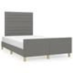 vidaXL Cadre de lit sans matelas gris foncé 120x190 cm tissu - 120 x 190 cm