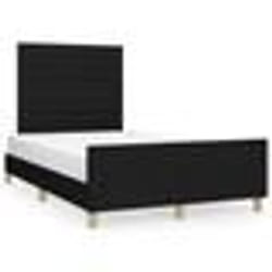 vidaXL Cadre de lit sans matelas noir 120x190 cm tissu - 120 x 190 cm