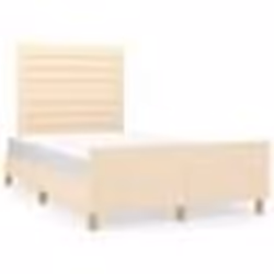 vidaXL Cadre de lit sans matelas crème 120x190 cm tissu - 120 x 190 cm