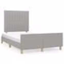 vidaXL Cadre de lit sans matelas gris clair 120x190 cm tissu - 120 x 190 cm