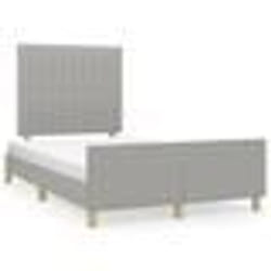 vidaXL Cadre de lit sans matelas gris clair 120x190 cm tissu - 120 x 190 cm