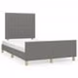 vidaXL Cadre de lit sans matelas gris foncé 120x190 cm tissu - 120 x 190 cm
