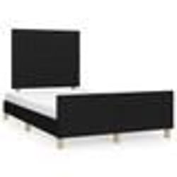 vidaXL Cadre de lit sans matelas noir 120x190 cm tissu - 120 x 190 cm