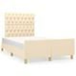 vidaXL Cadre de lit sans matelas crème 120x190 cm tissu - 120 x 190 cm