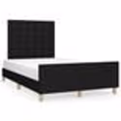 vidaXL Cadre de lit sans matelas noir 120x190 cm tissu - 120 x 190 cm