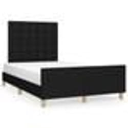 vidaXL Cadre de lit sans matelas noir 120x190 cm tissu - 120 x 190 cm