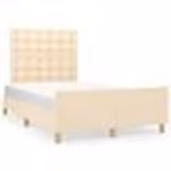 vidaXL Cadre de lit sans matelas crème 120x190 cm tissu - 120 x 190 cm
