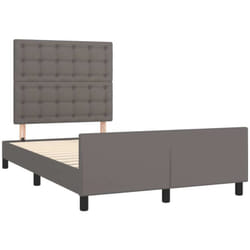 vidaXL Cadre de lit sans matelas gris 120x190 cm similicuir - 120 x 190 cm