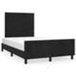 vidaXL Cadre de lit sans matelas noir 120x190 cm velours - 120 x 190 cm