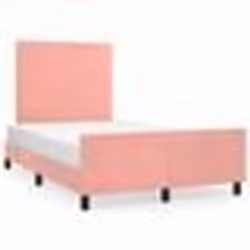 vidaXL Cadre de lit sans matelas rose 120x190 cm velours - 120 x 190 cm
