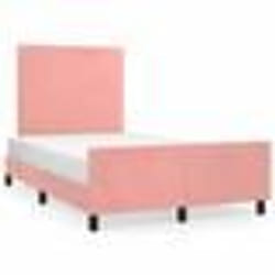 vidaXL Cadre de lit sans matelas rose 120x190 cm velours - 120 x 190 cm