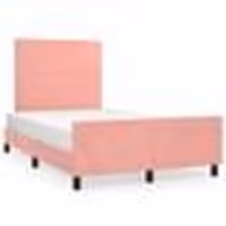 vidaXL Cadre de lit sans matelas rose 120x190 cm velours - 120 x 190 cm