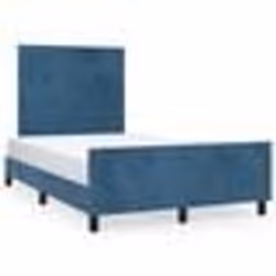 vidaXL Cadre de lit sans matelas bleu foncé 120x190 cm velours - 120 x 190 cm