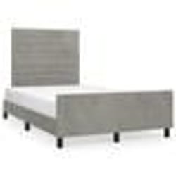 vidaXL Cadre de lit sans matelas gris clair 120x190 cm velours - 120 x 190 cm