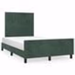 vidaXL Cadre de lit sans matelas vert foncé 120x190 cm velours - 120 x 190 cm
