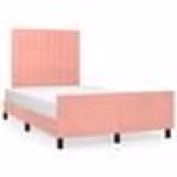 vidaXL Cadre de lit sans matelas rose 120x190 cm velours - 120 x 190 cm