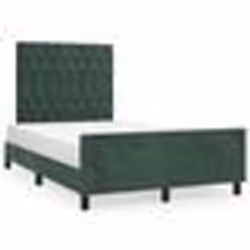vidaXL Cadre de lit sans matelas vert foncé 120x190 cm velours - 120 x 190 cm