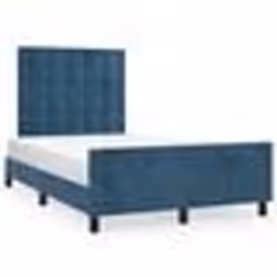 vidaXL Cadre de lit sans matelas bleu foncé 120x190 cm velours - 120 x 190 cm