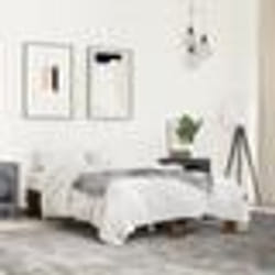 vidaXL Cadre de lit sans matelas chêne fumé 140x200 cm - 140 x 200 cm