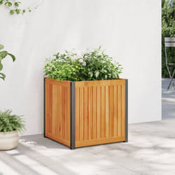 Vidaxl - Jardinière 45x45x44 cm bois massif d'acacia et acier