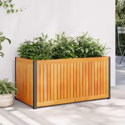 Cette jardinière est un choix idéal pour cultiver une variété de fleurs ou de plantes. Cadre stable et durable : le bois d'ac ...