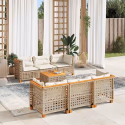 Cet ensemble de canapés de jardin est le complément parfait de votre arrière-cour, terrasse ou patio, offrant un espace confo ...