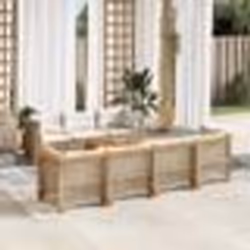 vidaXL Salon de jardin avec coussins 8 pcs beige résine tressée