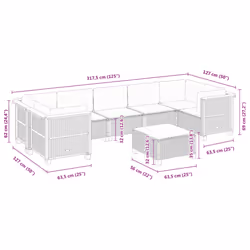 VidaXL 3261761 ensemble de meubles de jardin - Vue supplémentaire 8