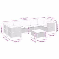 VidaXL 3261764 ensemble de meubles de jardin - Vue supplémentaire 8