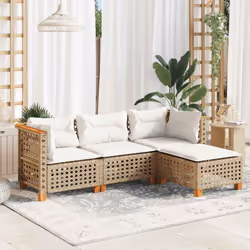 Cet ensemble de canapés de jardin est le complément parfait de votre arrière-cour, terrasse ou patio, offrant un espace confo ...