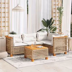 Cet ensemble de canapés de jardin est le complément parfait de votre arrière-cour, terrasse ou patio, offrant un espace confo ...