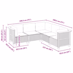 VidaXL 3261821 ensemble de meubles de jardin - Vue supplémentaire 6