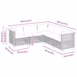 VidaXL 3261824 ensemble de meubles de jardin - Vue supplémentaire 6