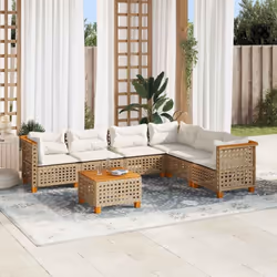 Cet ensemble de canapés de jardin est le complément parfait de votre arrière-cour, terrasse ou patio, offrant un espace confo ...