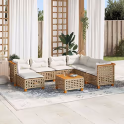 Cet ensemble de canapés de jardin est le complément parfait de votre arrière-cour, terrasse ou patio, offrant un espace confo ...