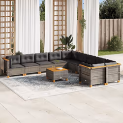 Cet ensemble de canapés de jardin est le complément parfait de votre arrière-cour, terrasse ou patio, offrant un espace confo ...