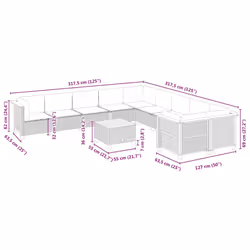 VidaXL 3262051 ensemble de meubles de jardin - Vue supplémentaire 8