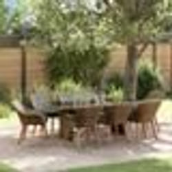 vidaXL Ensemble de salle à manger de jardin poly rotin gris de 9 pièces